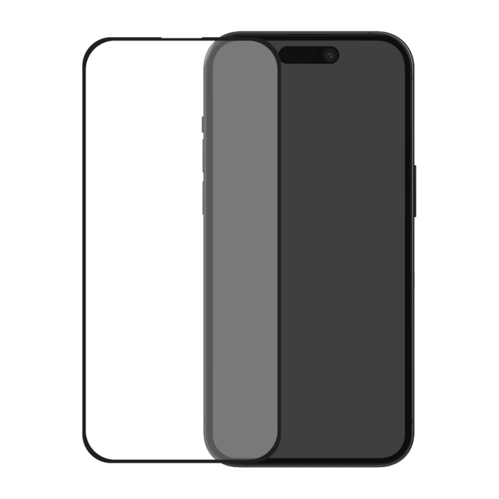 Protection d&rsquo;&eacute;cran antibact&eacute;rienne en verre tremp&eacute; ultra-r&eacute;sistant &agrave; bords incurv&eacute;s (60% verre tremp&eacute; recycl&eacute;) pour Apple iPhone 16 Plus, Noir