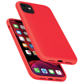 Anti-Shock Soft Gel Silicone Case for Apple iPhone 11, Fiery Red