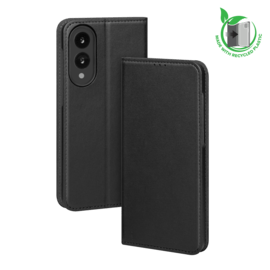 Coque clapet folio avec fente pour cartes & support pour Samsung Galaxy S25 Edge 5G, Noir