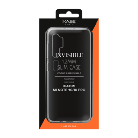 Coque Slim Invisible pour Xiaomi Mi Note 10/10 Pro 1,2 mm, Transparent