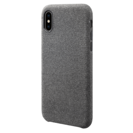 Coque en tissu pour Apple iphone X/XS, gris clair