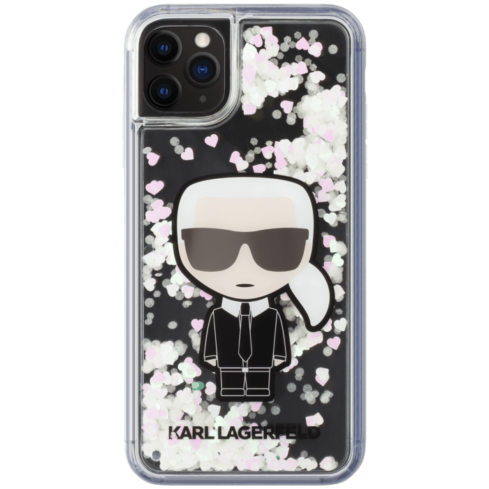 Karl Lagerfeld Glow In The Dark Iridescent Glitter Case For Apple Iphone 11 Pro Max Black Apple Iphone 11 Pro Max The Kase