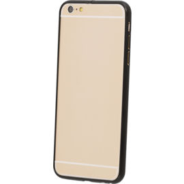 Bumper arrondi métallique pour Apple iPhone 6 (4.7 pouces), Noir lisse