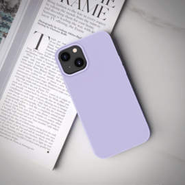 Coque antichoc en gel de silicone doux pour Apple iPhone 13, Violet Lilas