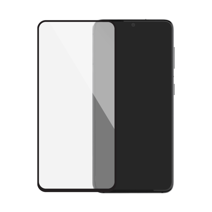 Protection d'&eacute;cran en verre tremp&eacute; (100% de surface couverte) pour Samsung Galaxy S22 5G, Noir