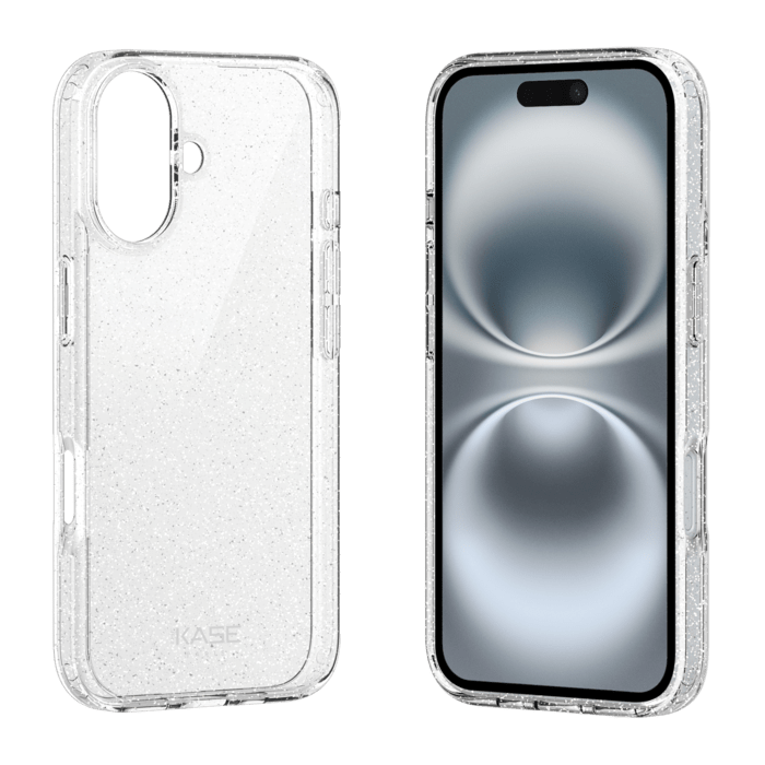 Coque hybride &eacute;tincelante invisible GEN 2.0 83% de plastique recycl&eacute; pour Apple iPhone 16 Plus, Transparente