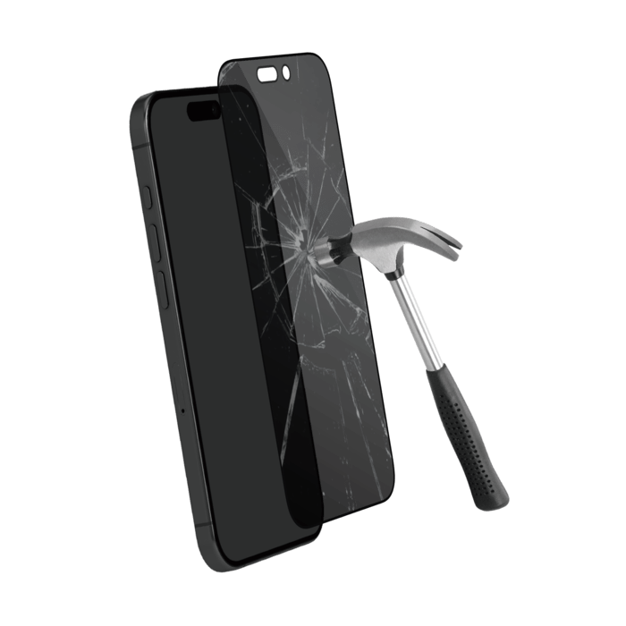 Protection d'&eacute;cran Priv&eacute;e en verre tremp&eacute; (60% verre tremp&eacute; recycl&eacute;) pour Apple iPhone 16, Noir