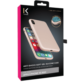 Coque antichoc en gel de silicone doux pour Apple iPhone XS Max, Rose Sable