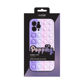 Coque Popping Bubble pour Apple iPhone 12/12 Pro, Bleu Vert