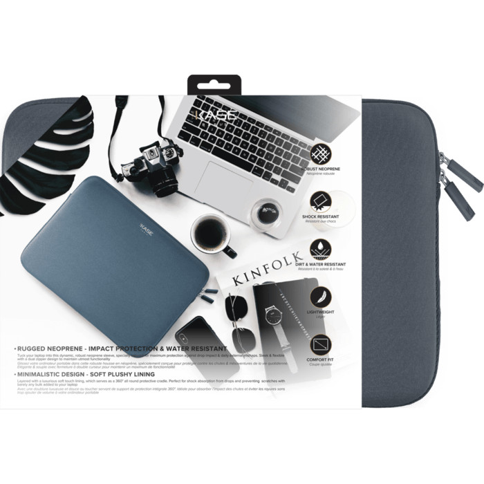 Dynamics Housse ordinateur portable en n&eacute;opr&egrave;ne pour Macbook 13', Gris Dauphin
