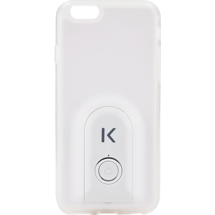 Selfie case with Bluetooth Remote Shutter for iPhone 6/6s, Glacier White