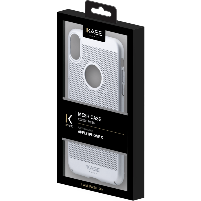 Coque Mesh pour Apple iPhone X, Argent