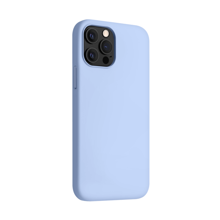 (O) Coque antichoc en gel de silicone doux pour Apple iPhone 12/12 Pro, Bleu Lilas