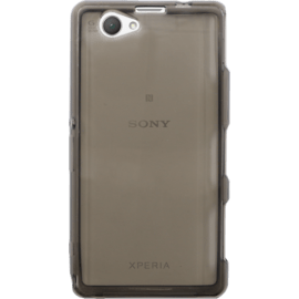 Coque silicone pour Sony Xperia Z1 Compact, Gris Transparent