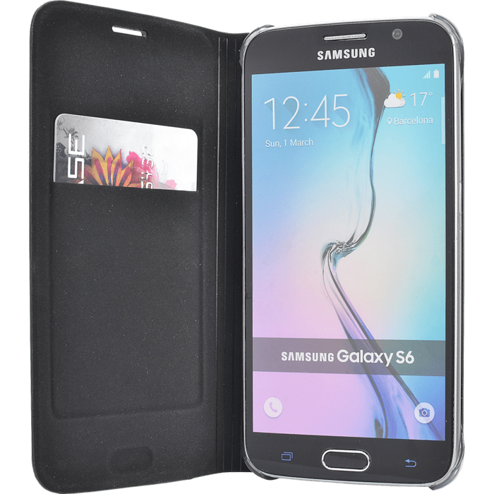 Etui à clapet pour Samsung Galaxy S6, Noir Cosmos