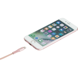 Câble Lightning® certifié MFi Apple vers USB charge/sync en acier inoxydable ultra solide (1M), Or Rose