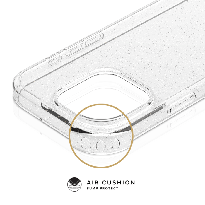 Coque hybride &eacute;tincelante invisible GEN 2.0 83% de plastique recycl&eacute; pour Apple iPhone 16 Pro Max, Transparente