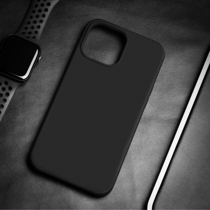 Soft Gel Silicone Case for Apple iPhone 13 Pro Max, Satin Black