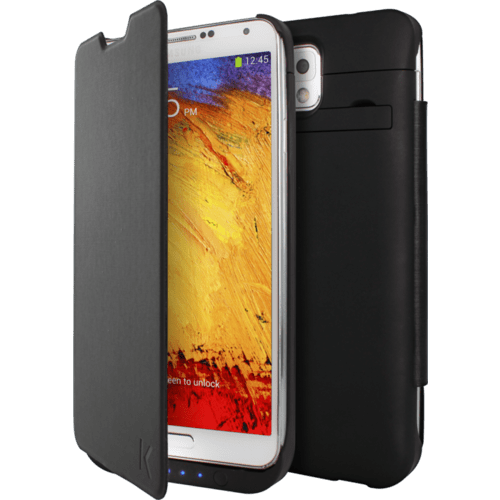 Coque Batterie avec clapet 3000mAh pour Samsung Galaxy Note 3, Noir