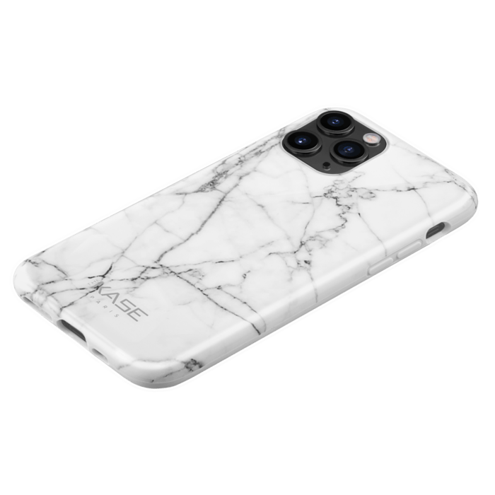 Coque effet marbr&eacute; pour Apple iPhone 11 Pro, Blanc