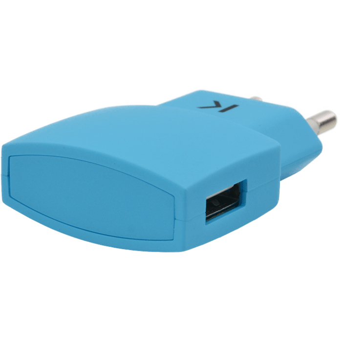 Chargeur Universel Mono USB (EU) 1A, Bleu ciel