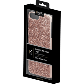 Étui en strass Bling pour Apple iPhone 6 Plus / 6s Plus / 7 Plus / 8 Plus, Rose Gold