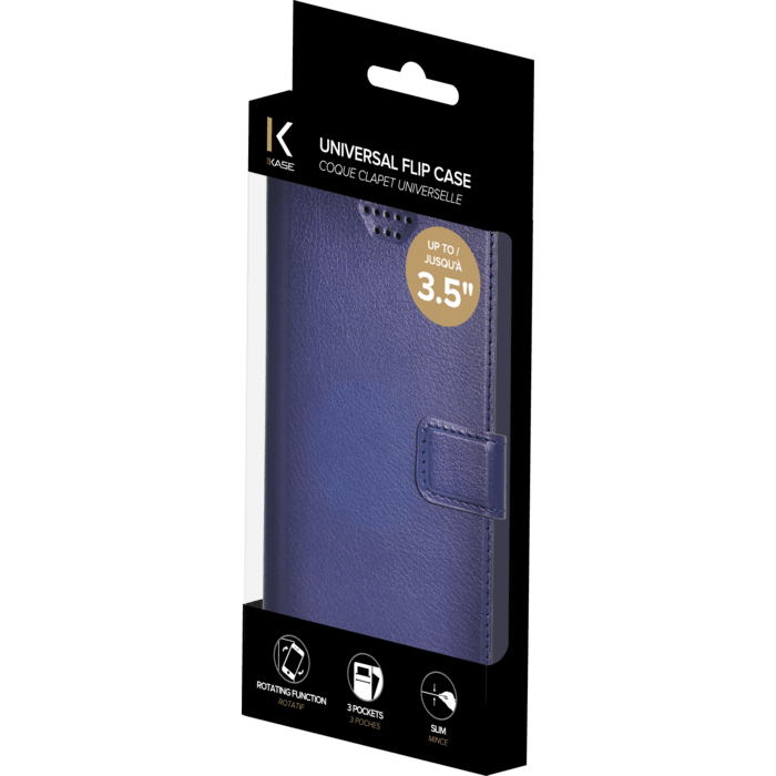 Coque clapet Universelle pour Smartphone (jusqu &agrave; 3.5 pouce), Bleu Marine