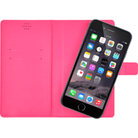 Coque clapet Universelle pour Smartphone (jusqu à 5.5 pouce), Rose Fandango