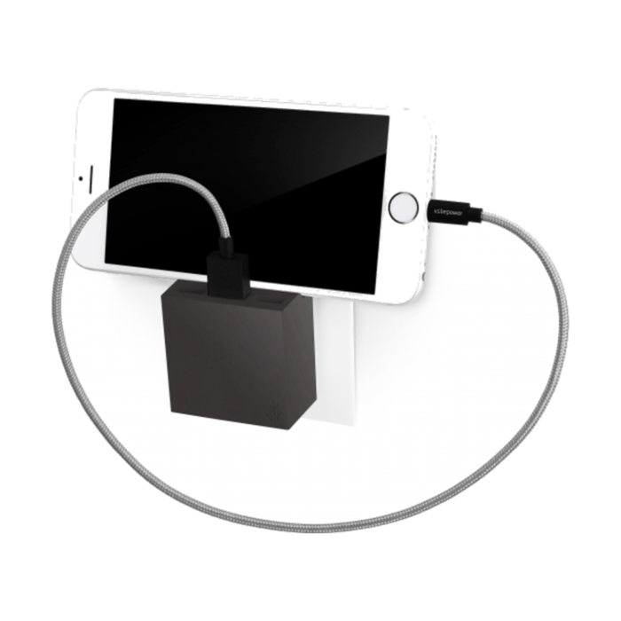 MINI HIDE Noir - Compact Hub 3 en 1 / Chargeur USB & station de charge
