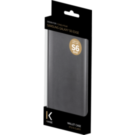 Etui &agrave; clapet pour Samsung Galaxy S6 Edge, Noir Cosmos