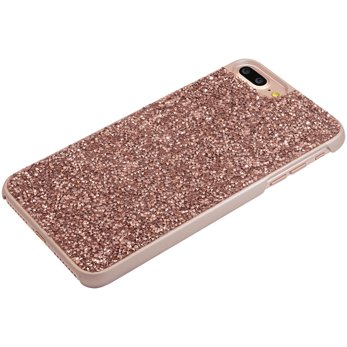 Étui en strass Bling pour Apple iPhone 6 Plus / 6s Plus / 7 Plus / 8 Plus, Rose Gold