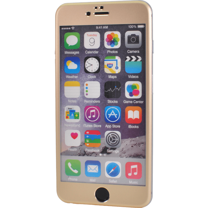 Protection d'&eacute;cran en Alliage de Titane et verre tremp&eacute; pour Apple iPhone 6 Plus/6s Plus, Or