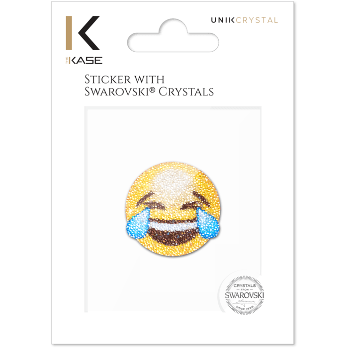 Sticker &eacute;moji cristaux Swarovski&reg;, Mort de rire MDR
