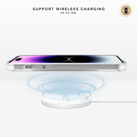 Coque hybride invisible pour Apple iPhone 14 Pro, Transparente