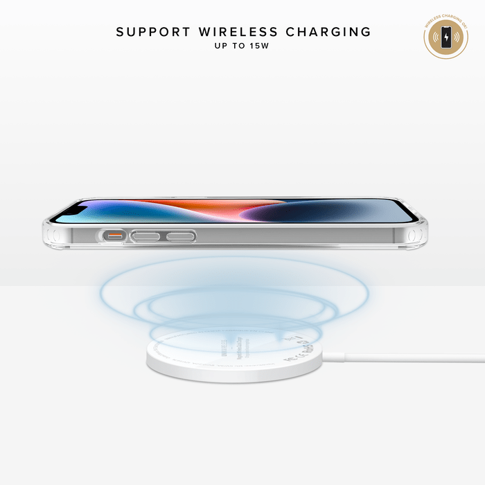 Coque hybride invisible pour Apple iPhone 14, Transparente