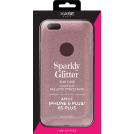 Coque slim pailletée étincelante pour Apple iPhone 6 Plus/6s Plus, Or Rose