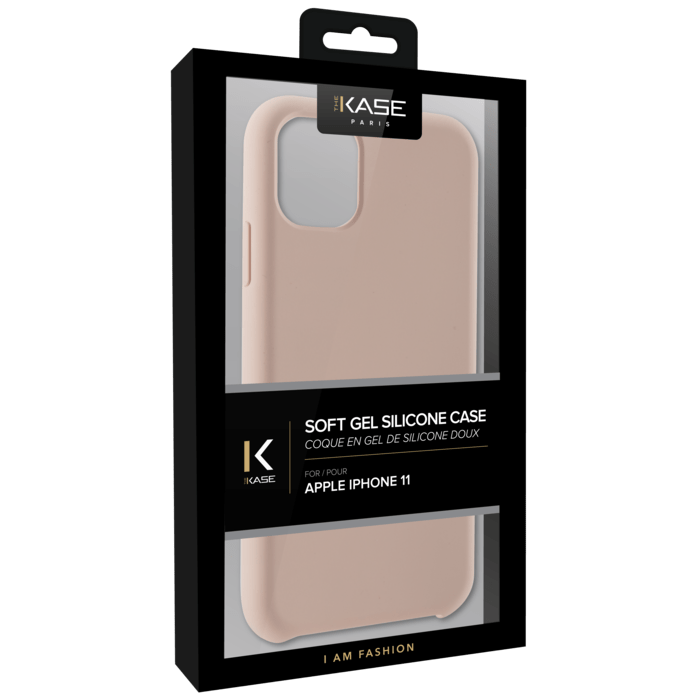 Coque en Gel de Silicone Doux pour Apple iPhone 11, Rose Sable