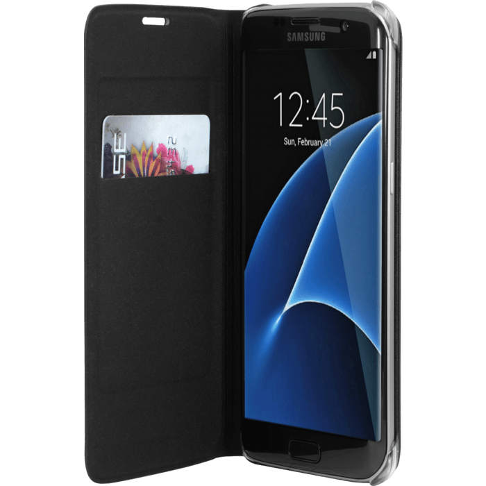 Etui &agrave; clapet pour Samsung Galaxy S7 Edge, Noir