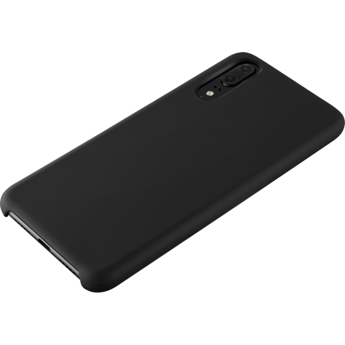 Coque en Gel de Silicone Doux pour Huawei P20, Noir satin