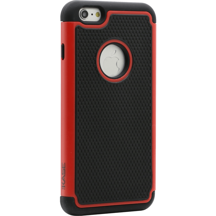 Rugged Coque Anti-choc avec ouverture logo pour Apple iPhone 6 Plus/6s Plus, Rouge