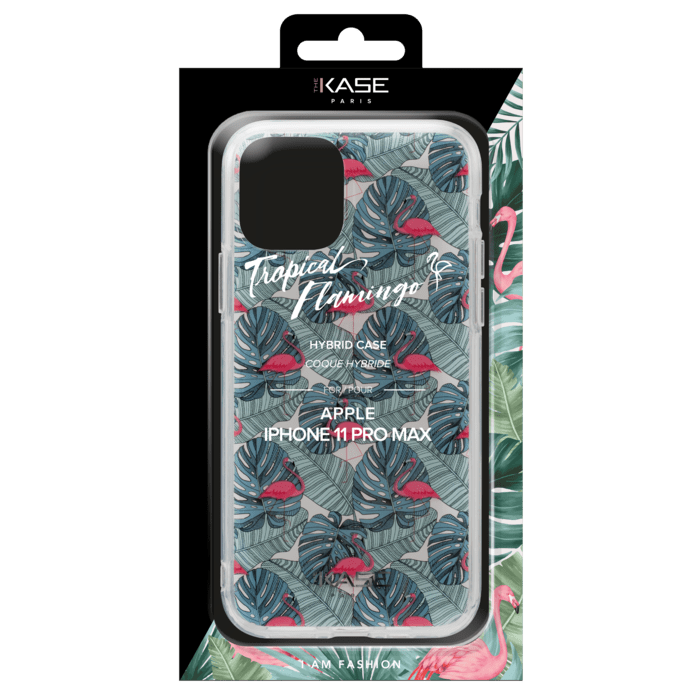 Coque hybride Flamant rose tropical pour Apple iPhone 11 Pro Max