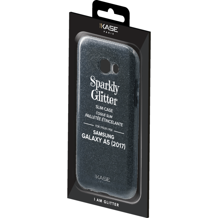 Coque slim&nbsp;paillet&eacute;e &eacute;tincelante pour Samsung Galaxy A5 (2017), Noir