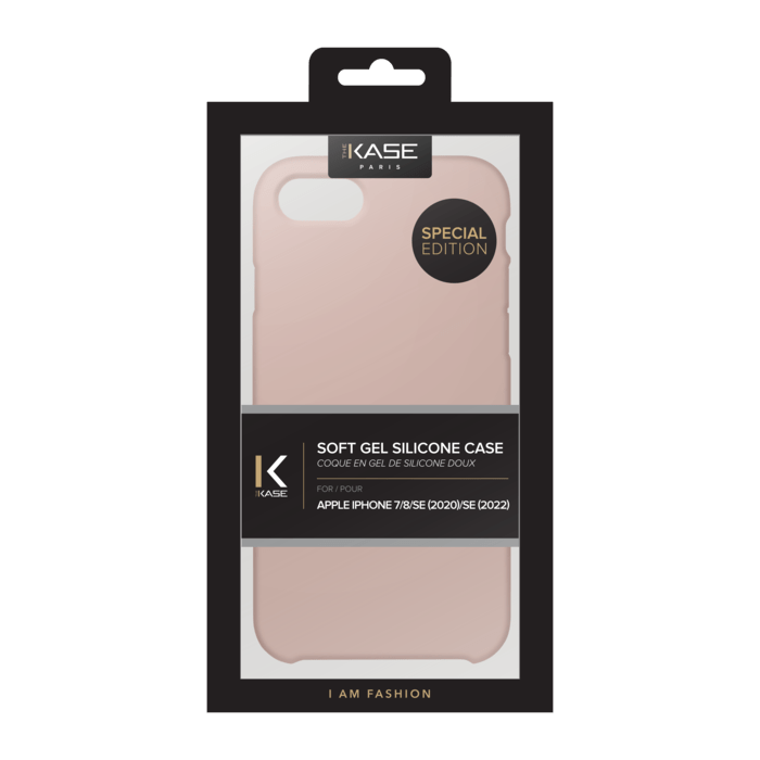 (Edizione speciale) Custodia morbida in silicone gel per Apple iPhone 7/8/SE 2020/SE 2022, rosa sabbia