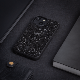 Coque Bling Strass pour Apple iPhone 13 mini, Minuit Noir