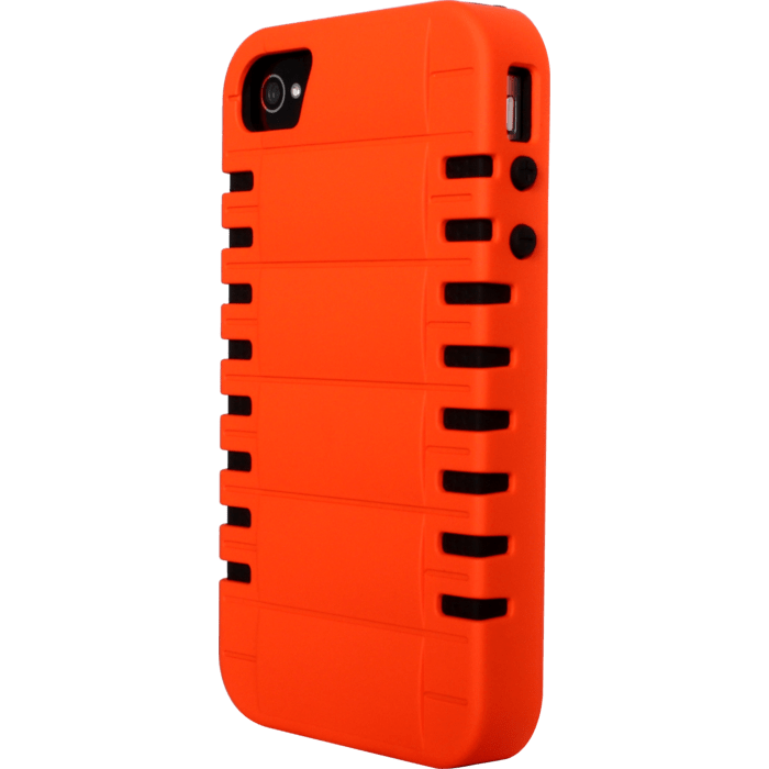 Coque pour Apple iPhone 4/4S, Anti-Shoc Rebonds Orange