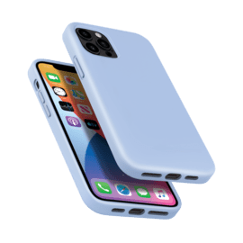 (O) Coque antichoc en gel de silicone doux pour Apple iPhone 12/12 Pro, Bleu Lilas