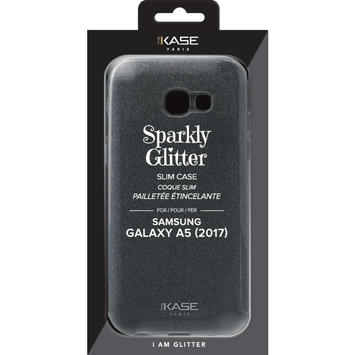 Coque slim&nbsp;paillet&eacute;e &eacute;tincelante pour Samsung Galaxy A5 (2017), Noir