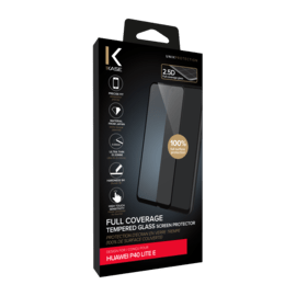 Protection d'&eacute;cran en verre tremp&eacute; (100% de surface couverte) pour Huawei P40 lite E, Noir