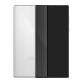 Protection d'&eacute;cran en verre tremp&eacute; Bord &agrave; Bord Incurv&eacute; pour Samsung Galaxy S22 Ultra 5G, Noir