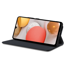 Coque clapet folio avec fente pour cartes & support pour Samsung Galaxy A42 5G , Noir